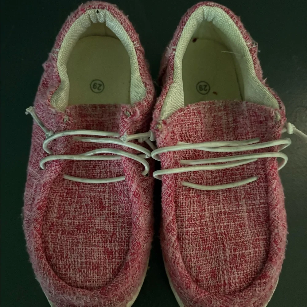 Cozy Pink Kids Imitation hey dude (style) Shoes size 11
